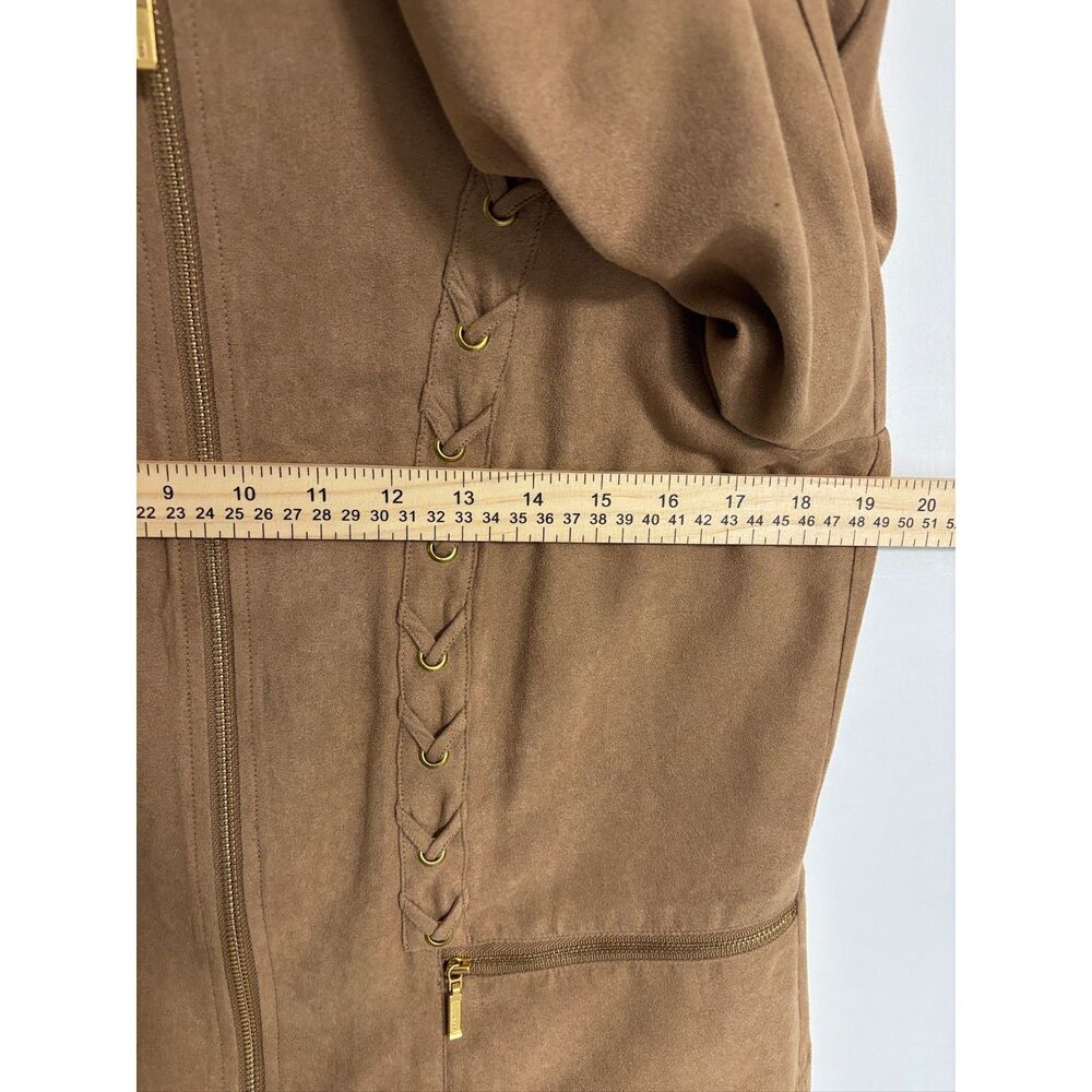 Draper's & Damon's Faux Suede Zip Jacket  Braided Trim Western Bohemian Chic PS - Picture 11 of 11
